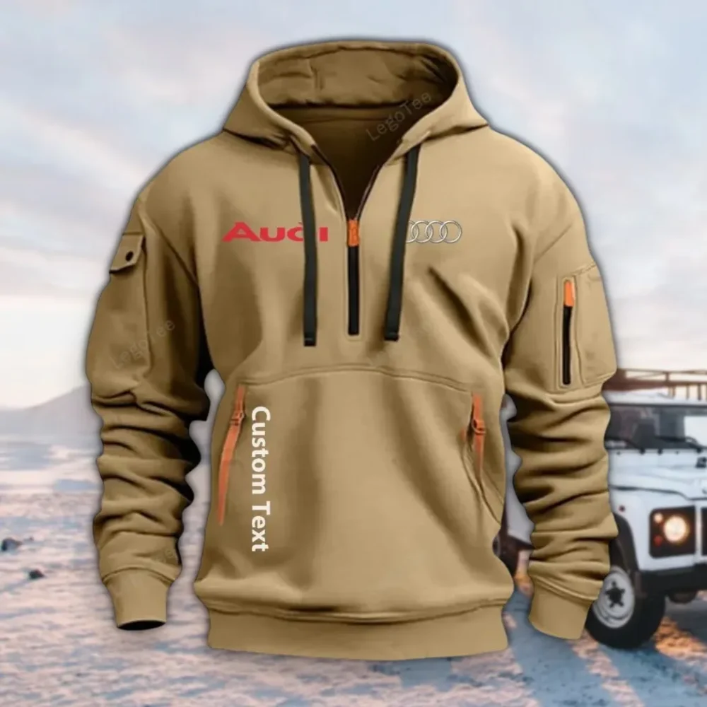 Performance Sedan Hoodie Half Zipper, Active Spirit Hoodie CAR112 - Khaki