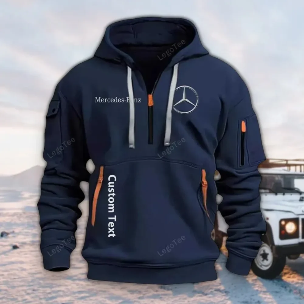 Executive Sedan Hoodie Half Zipper, Game Ready Half-Zip Hoodie CAR112 - Navy