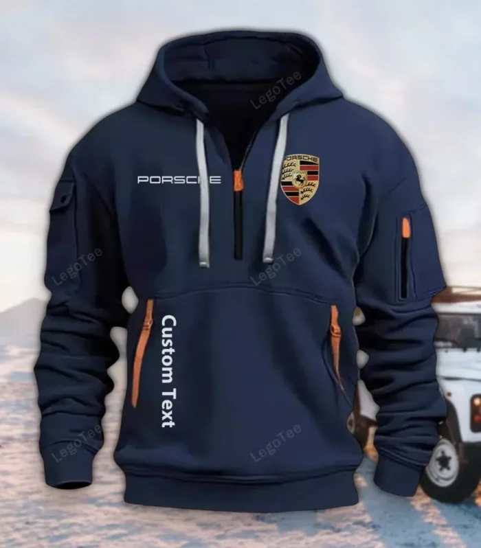 Sports Car Hoodie Half Zipper, Game Ready Half-Zip Hoodie CAR112 - Navy