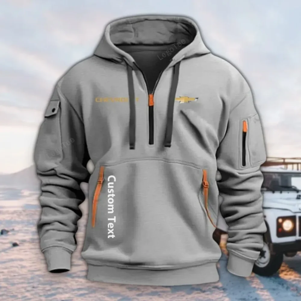Reliable Family Car Hoodie Half Zipper, Fan Pride Half-Zip Hoodie CAR112 - Gray