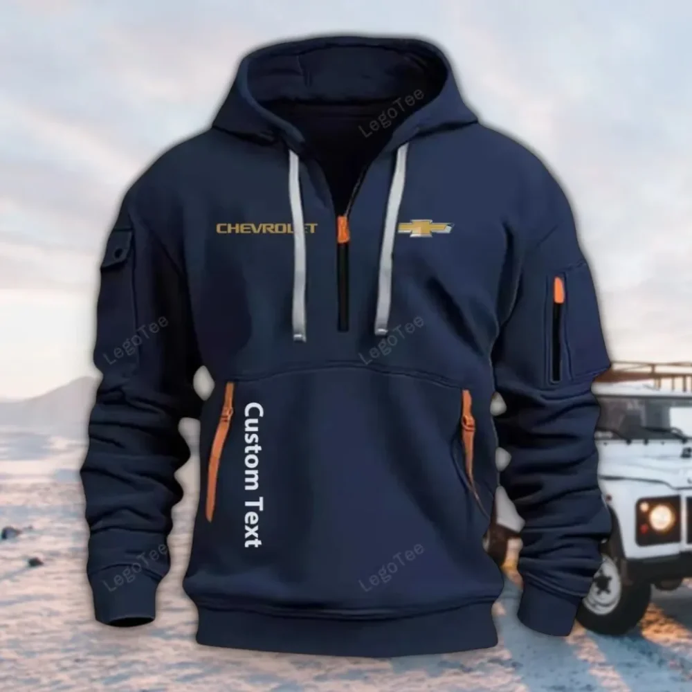 Utility Vehicle Hoodie Half Zipper, Active Supporter Half-Zip Hoodie CAR112 - Navy