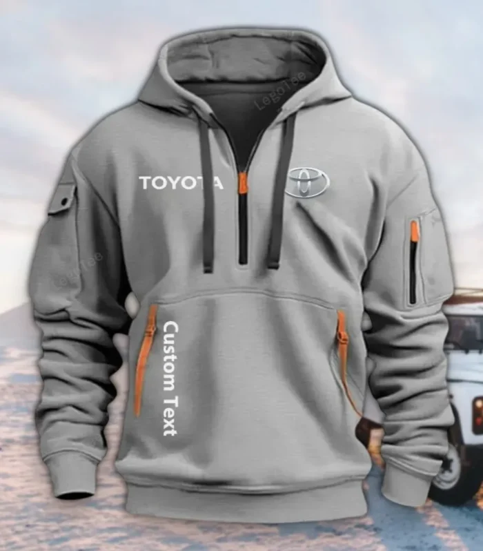 Global Auto Hoodie Half Zipper, Performance Fan Hoodie CAR112 - Gray