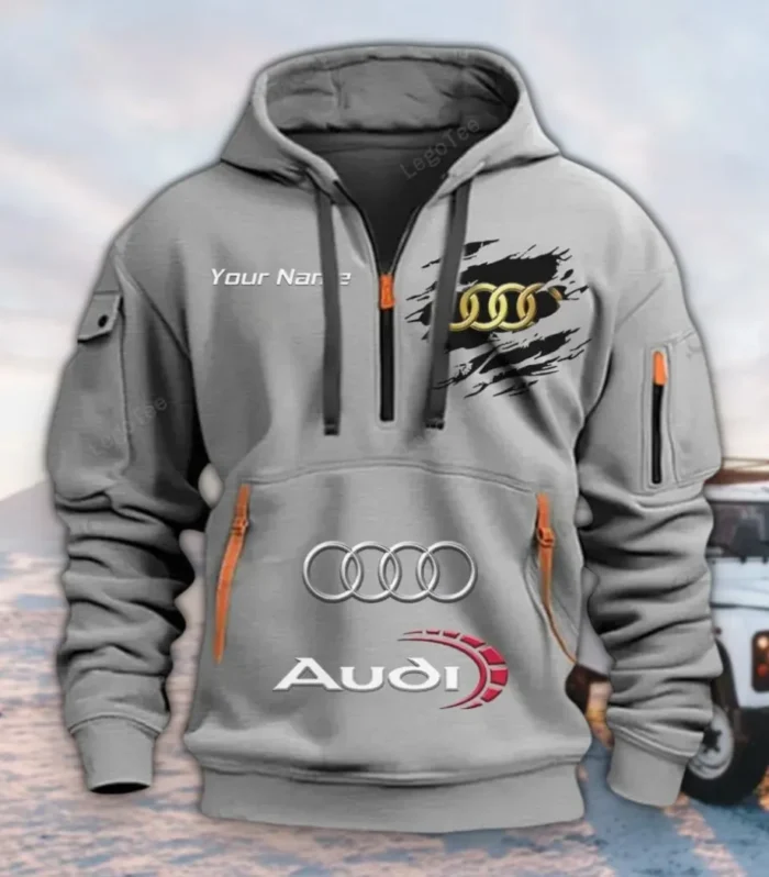 Performance Sedan Hoodie Half Zipper, Game Day Half-Zip Hoodie CAR113 - Gray