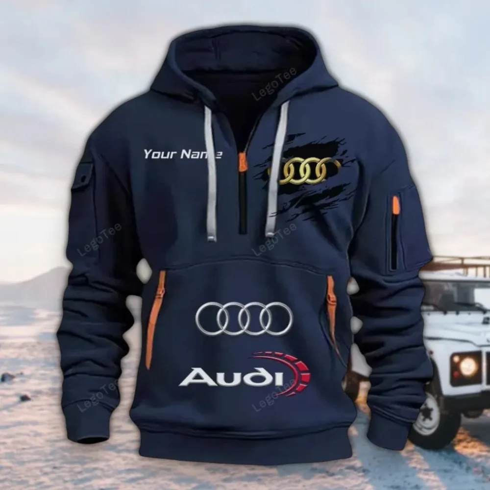 Executive Car Hoodie Half Zipper, Fan Pride Half-Zip Hoodie CAR113 - Navy