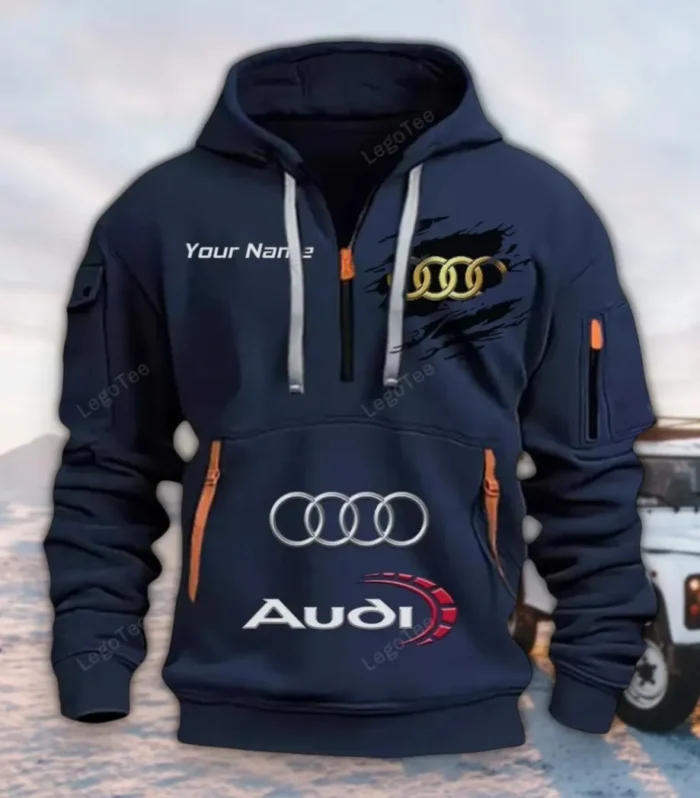 Executive Car Hoodie Half Zipper, Fan Pride Half-Zip Hoodie CAR113 - Navy