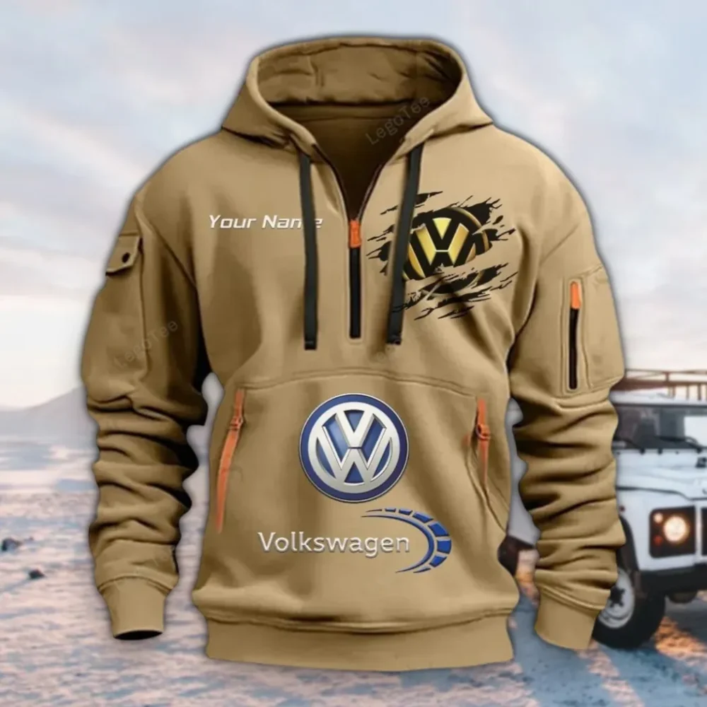 Passenger Vehicle Hoodie Half Zipper, Game Time Hoodie CAR113 - Khaki