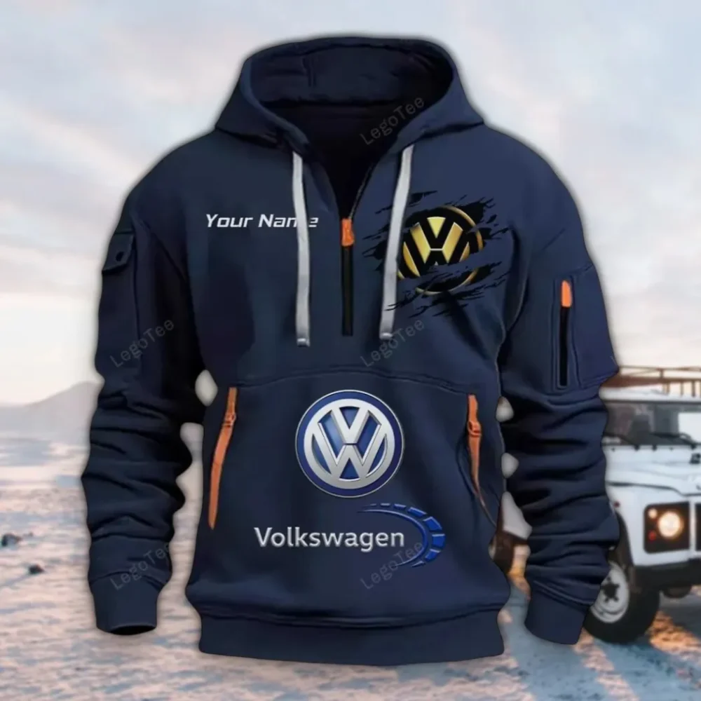 Hatchback Car Hoodie Half Zipper, Game Ready Half-Zip Hoodie CAR113 - Navy