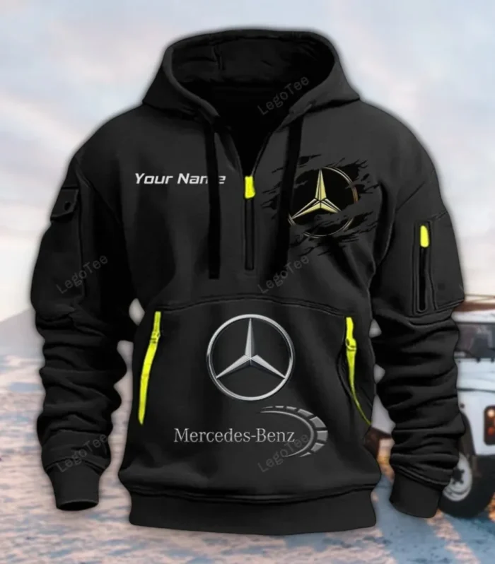 Executive Sedan Hoodie Half Zipper, Game Day Half-Zip Hoodie CAR113 - Black