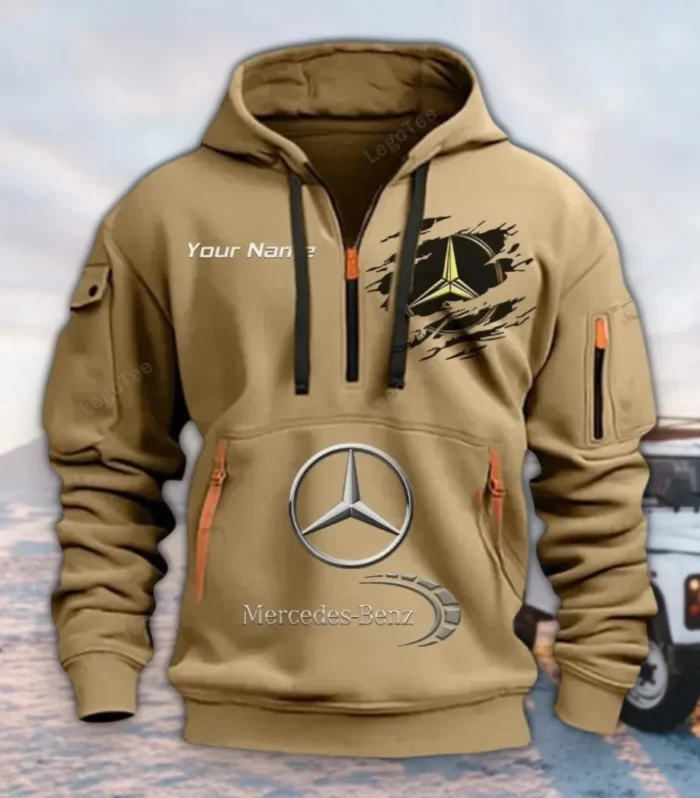 Performance Vehicle Hoodie Half Zipper, Performance Fan Hoodie CAR113 - Khaki