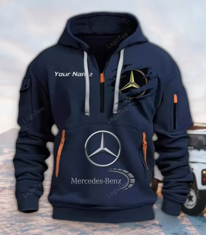 Executive Sedan Hoodie Half Zipper, Athletic Fan Half-Zip Hoodie CAR113 - Navy