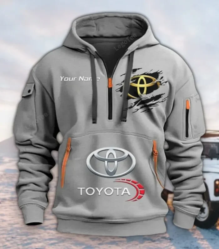 Everyday Driver Hoodie Half Zipper, True Fan Hoodie CAR113 - Gray