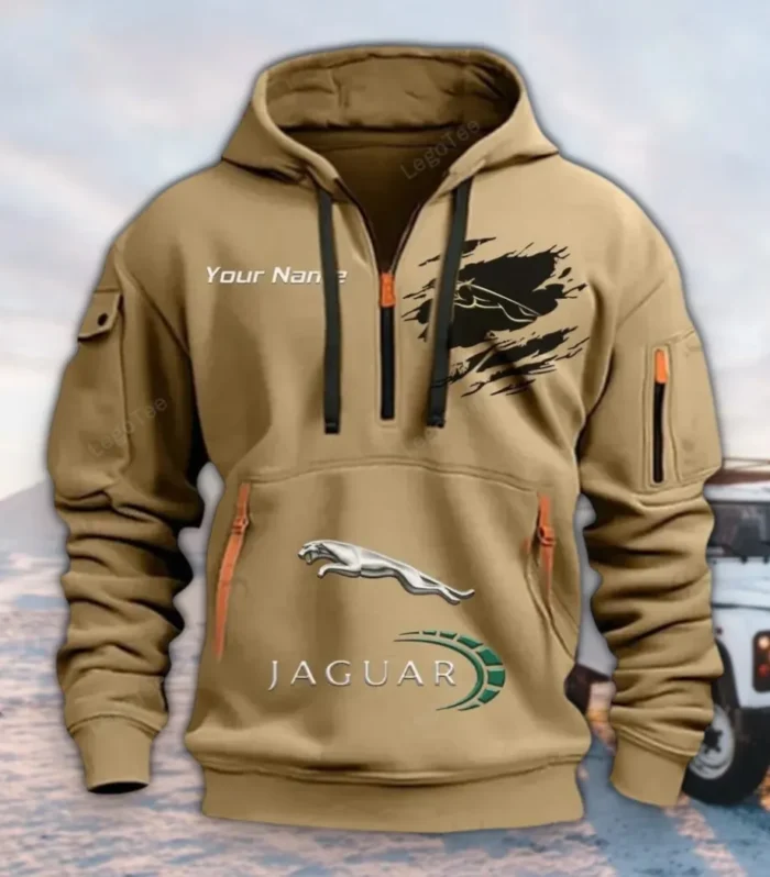 Road and Trail Vehicle Hoodie Half Zipper, True Supporter Half-Zip Hoodie CAR113 - Khaki