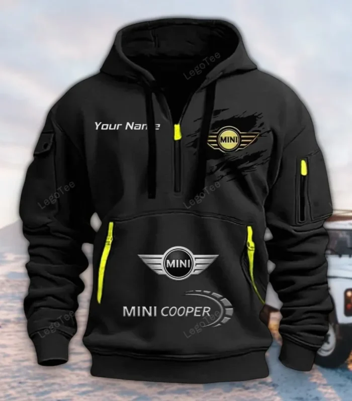 Everyday Compact Hoodie Half Zipper, Everyday Comfort Half-Zip Hoodie CAR113 - Black