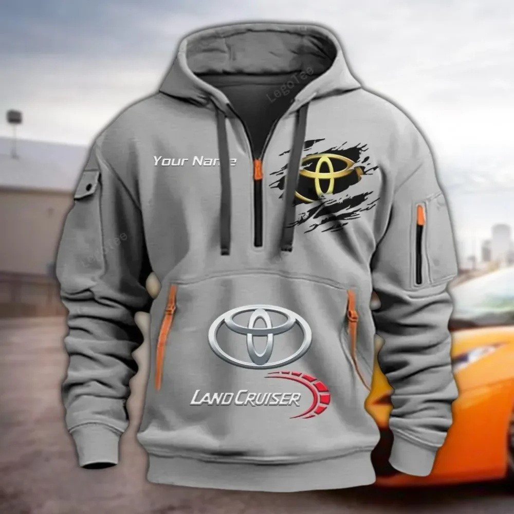 Mountain Climber Hoodie Half Zipper, Everyday Fan Hoodie CAR113 - Gray