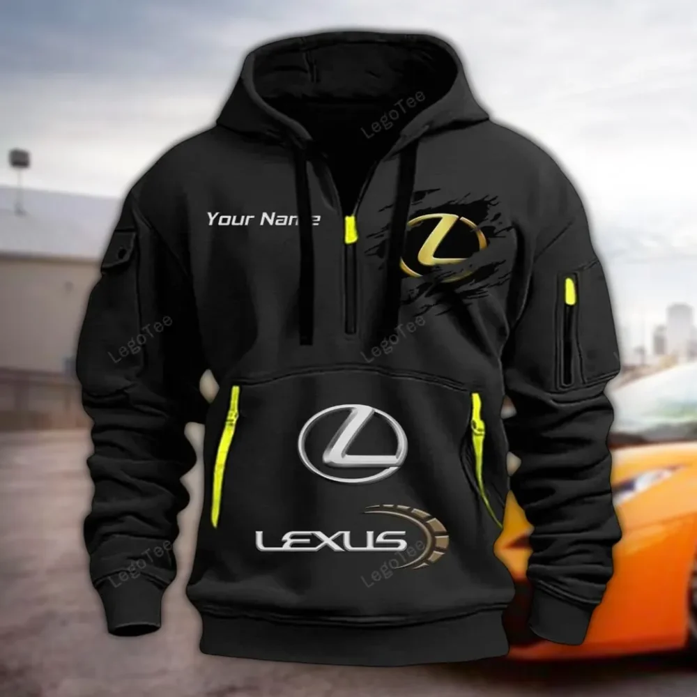 Executive Vehicle Hoodie Half Zipper, Athletic Fan Half-Zip Hoodie CAR113 - Black