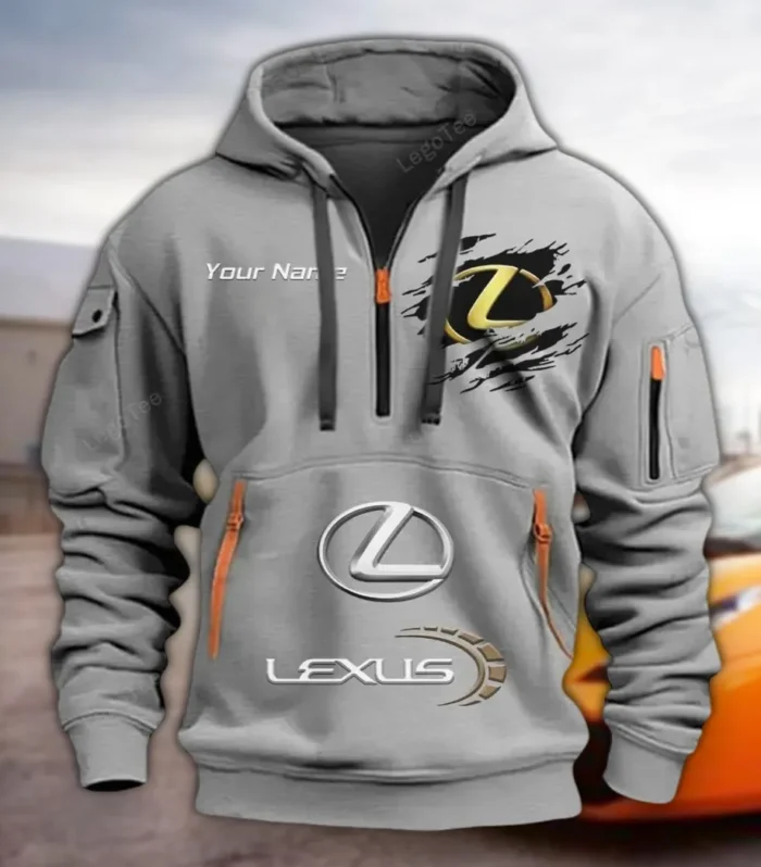 Performance SUV Hoodie Half Zipper, Everyday Fan Hoodie CAR113 - Gray