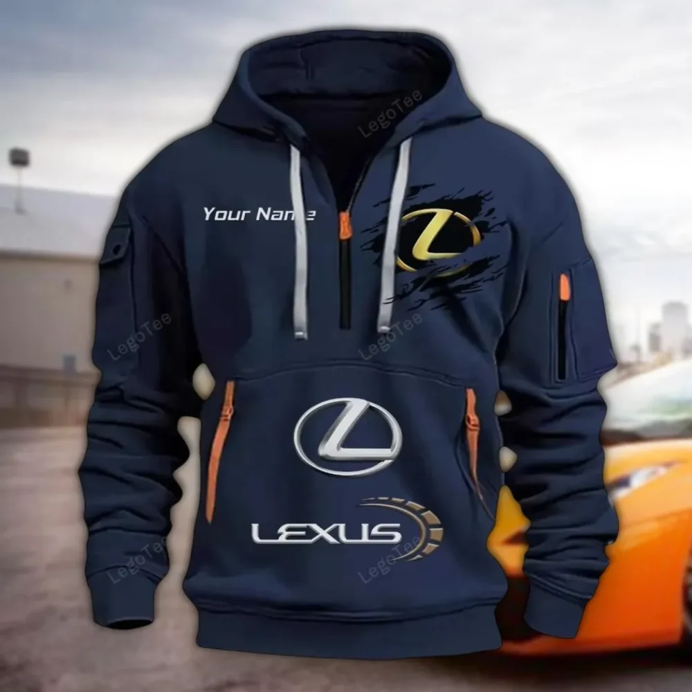 Executive Vehicle Hoodie Half Zipper, Streetwear Fan Hoodie CAR113 - Navy
