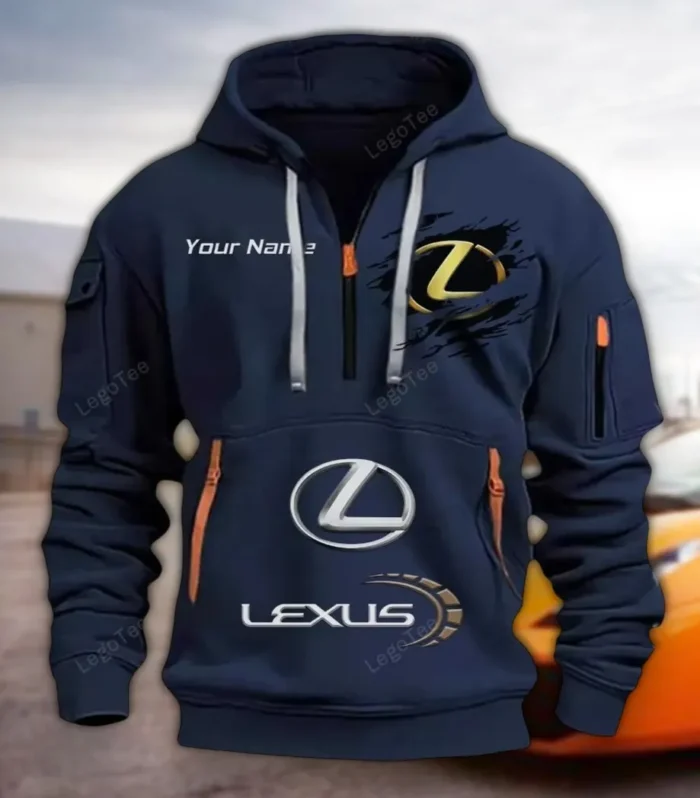 Executive Vehicle Hoodie Half Zipper, Streetwear Fan Hoodie CAR113 - Navy