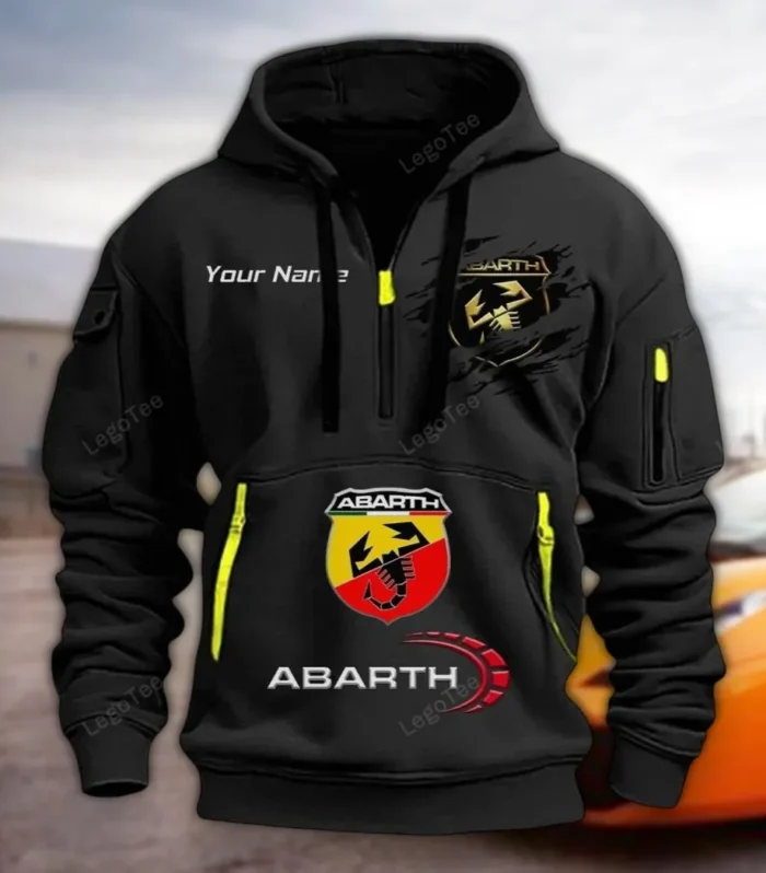 Compact Sports Car Hoodie Half Zipper, Game Time Hoodie CAR113 - Black