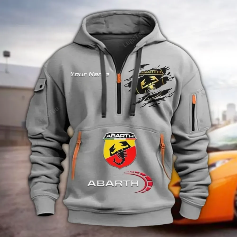 Performance Car Hoodie Half Zipper, Everyday Comfort Half-Zip Hoodie CAR113 - Gray