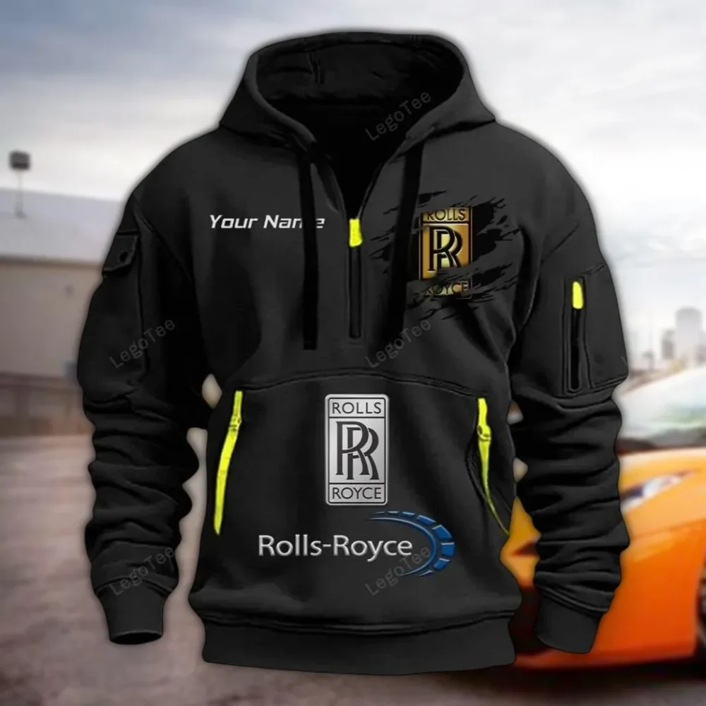 Exotic Luxury Ride Hoodie Half Zipper, Lifestyle Fan Half-Zip Hoodie CAR113 - Black
