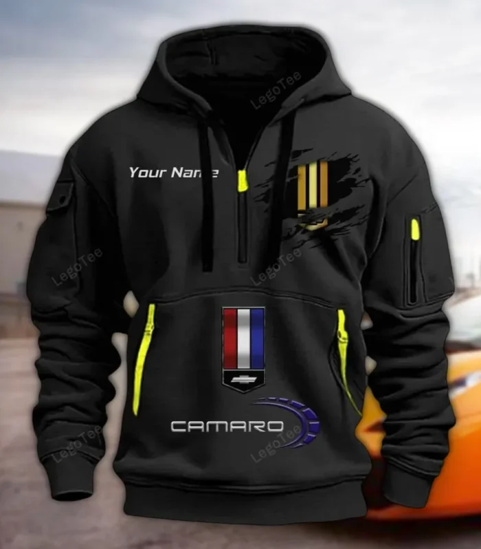 US Performance Coupe Hoodie Half Zipper, Game Day Half-Zip Hoodie CAR113 - Black