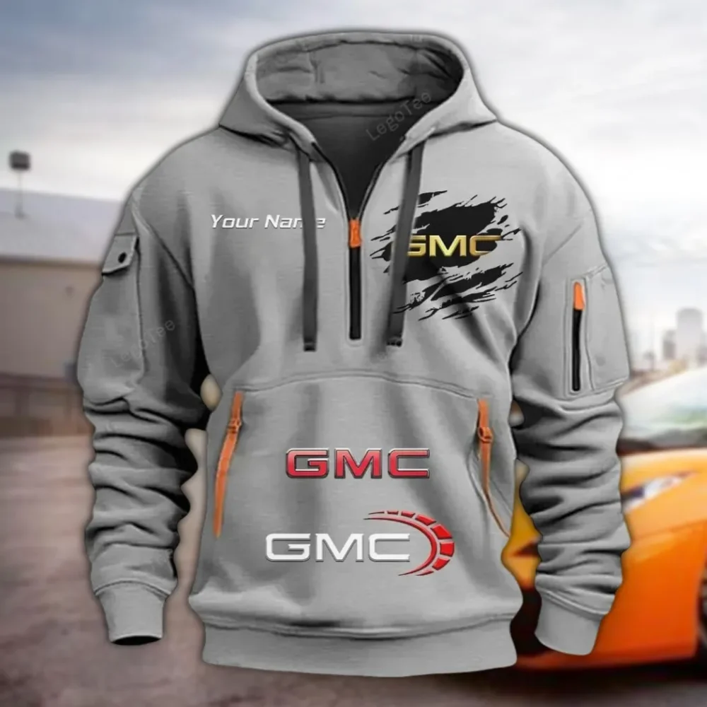 Grade Truck Hoodie Half Zipper, Game Time Hoodie CAR113 - Gray