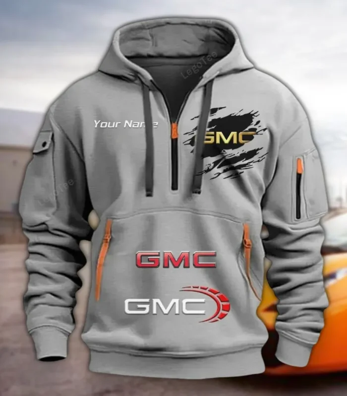 Grade Truck Hoodie Half Zipper, Game Time Hoodie CAR113 - Gray