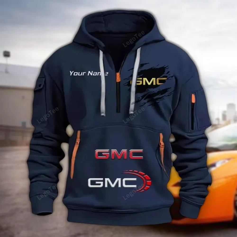 Strong Utility Vehicle Hoodie Half Zipper, Everyday Fan Hoodie CAR113 - Navy