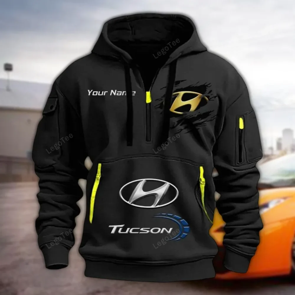 Crossover Vehicle Hoodie Half Zipper, Performance Fan Hoodie CAR113 - Black