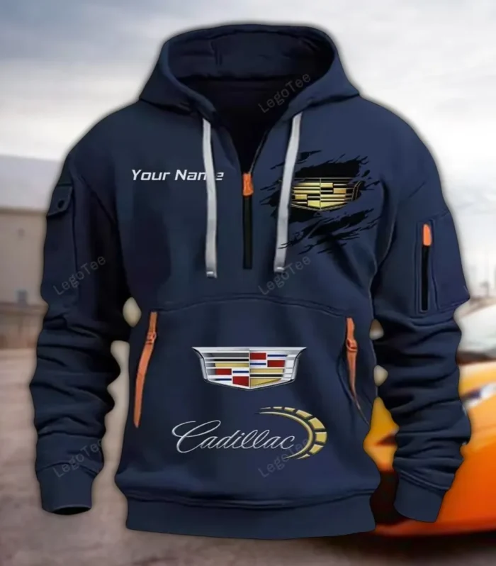 Executive Car Hoodie Half Zipper, Active Supporter Half-Zip Hoodie CAR113 - Navy