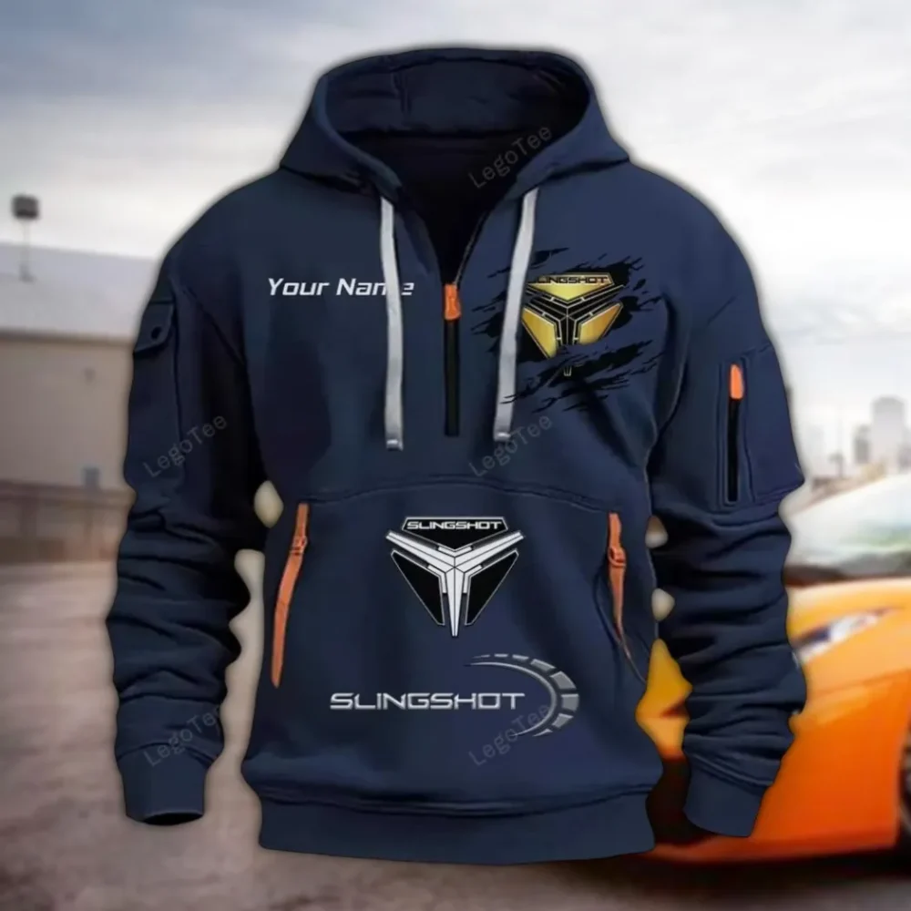 Open-Cockpit Vehicle Hoodie Half Zipper, Performance Fan Hoodie CAR113 - Navy
