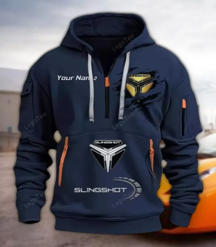 Open-Cockpit Vehicle Hoodie Half Zipper, Performance Fan Hoodie CAR113 - Navy