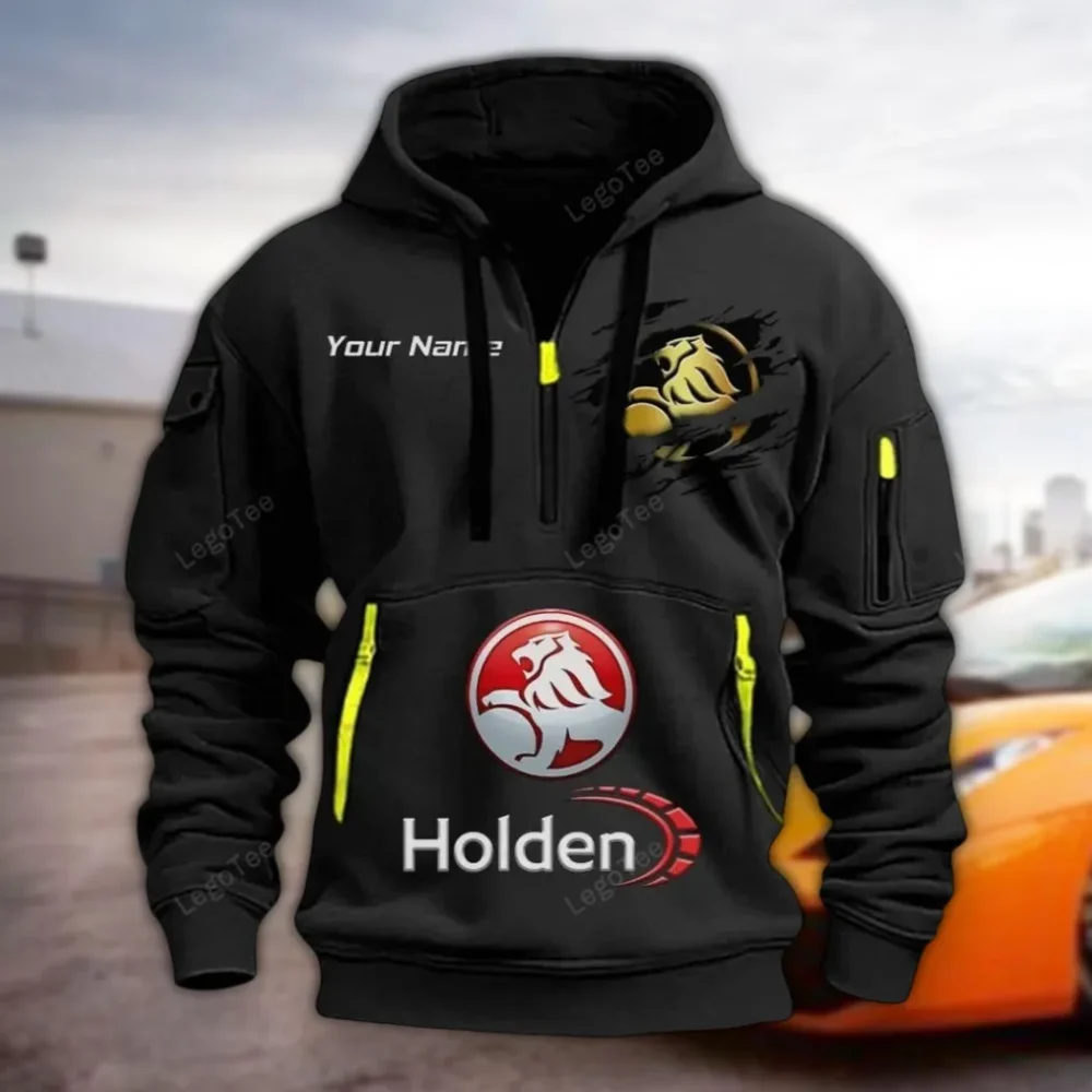 Australian Car Hoodie Half Zipper, Active Spirit Hoodie CAR113 - Black