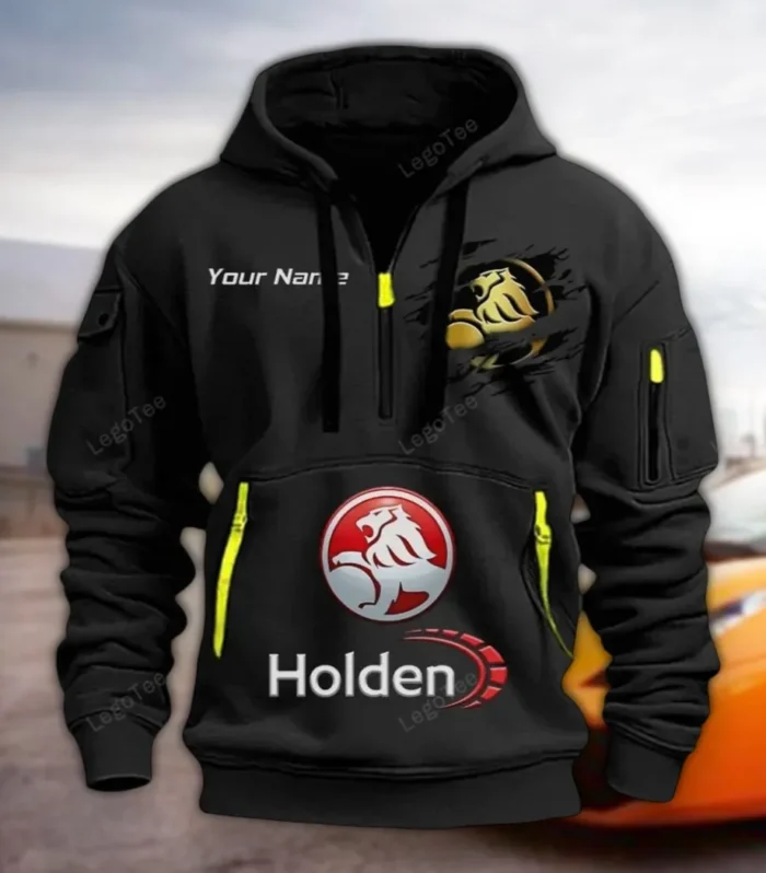 Australian Car Hoodie Half Zipper, Active Spirit Hoodie CAR113 - Black