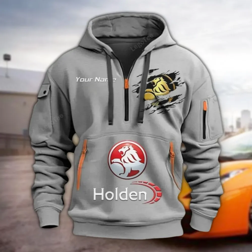 Everyday Auto Hoodie Half Zipper, Bold Energy Hoodie CAR113 - Gray