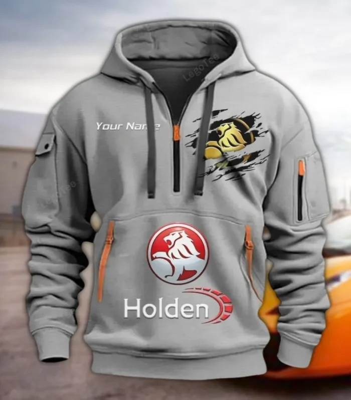Everyday Auto Hoodie Half Zipper, Bold Energy Hoodie CAR113 - Gray