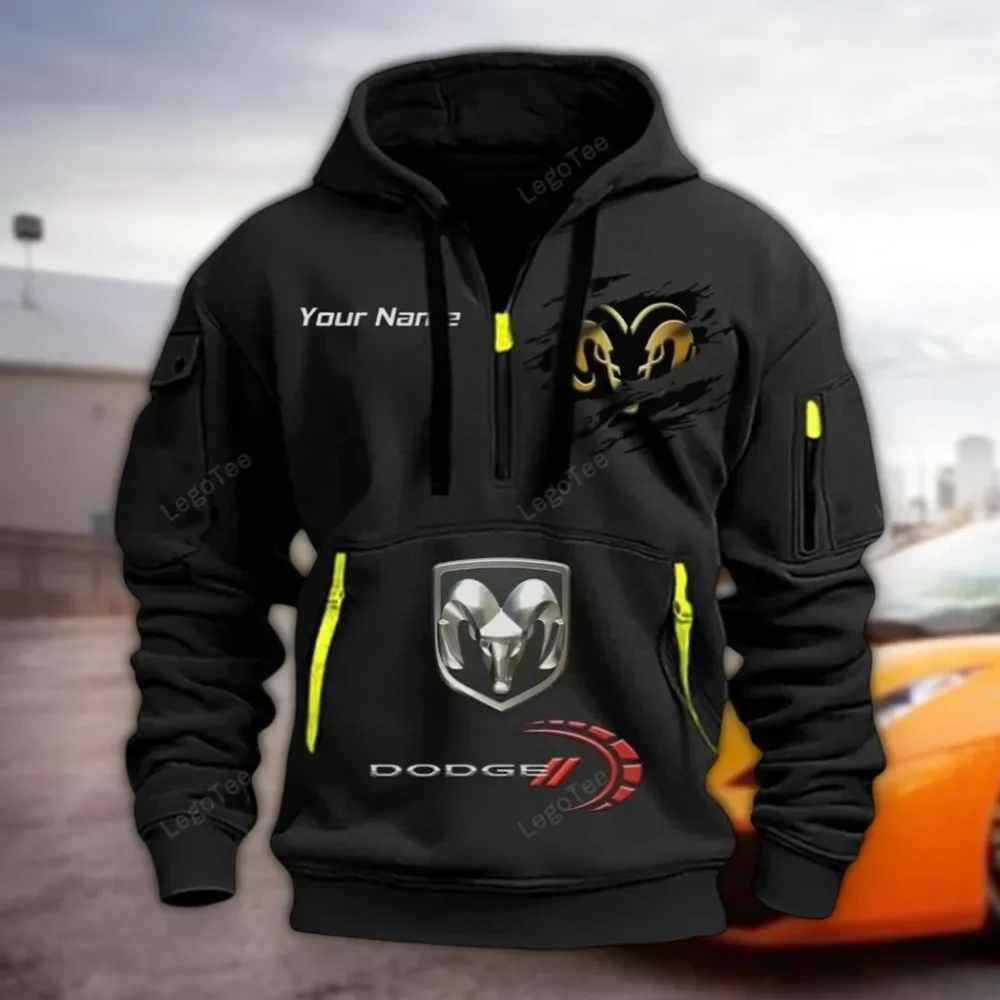 Sports Sedan Hoodie Half Zipper, Sport Spirit Hoodie CAR113 - Black