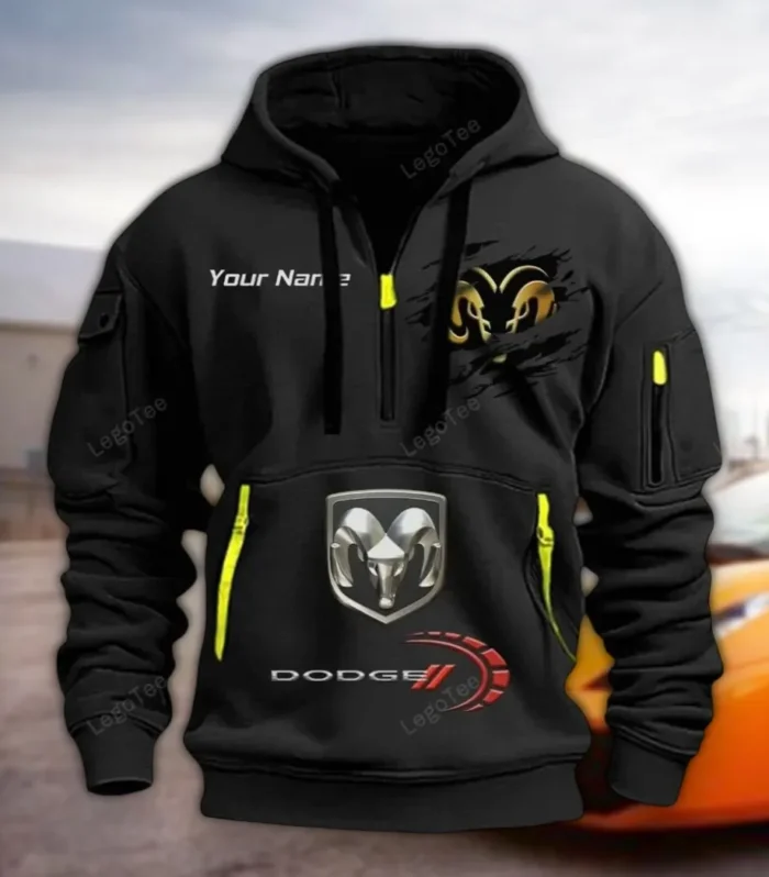 Sports Sedan Hoodie Half Zipper, Sport Spirit Hoodie CAR113 - Black