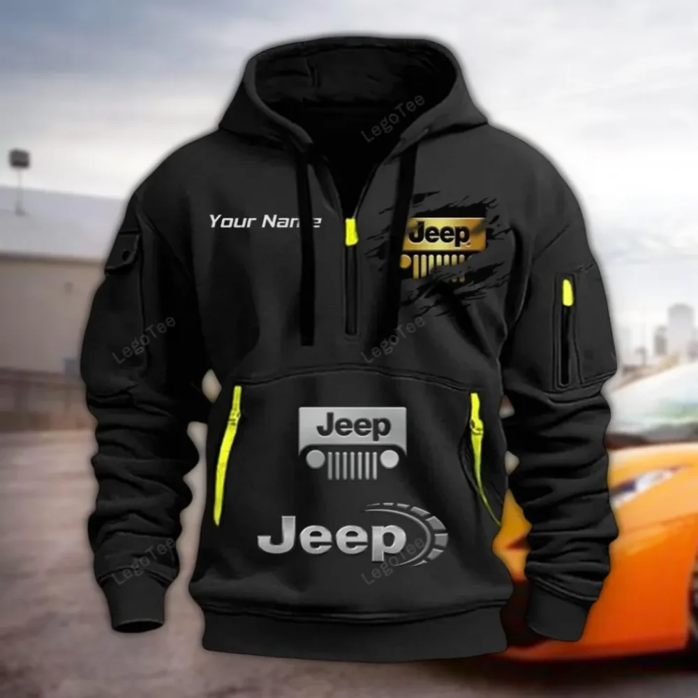 Off-Road Vehicle Hoodie Half Zipper, Game Ready Half-Zip Hoodie CAR113 - Black