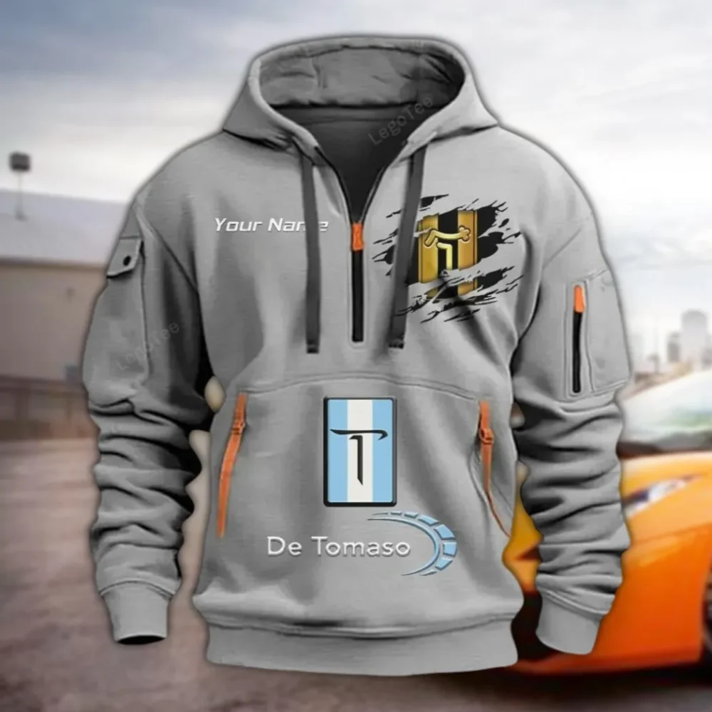 Supercar Ride Hoodie Half Zipper, Supporter Spirit Hoodie CAR113 - Gray