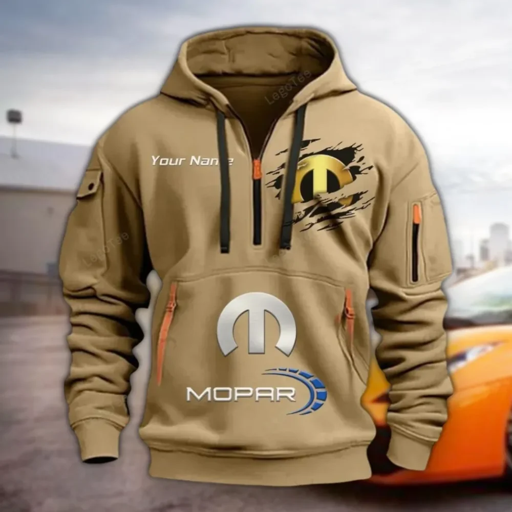 Powertrain Upgrades Hoodie Half Zipper, Game Day Half-Zip Hoodie CAR113 - Khaki