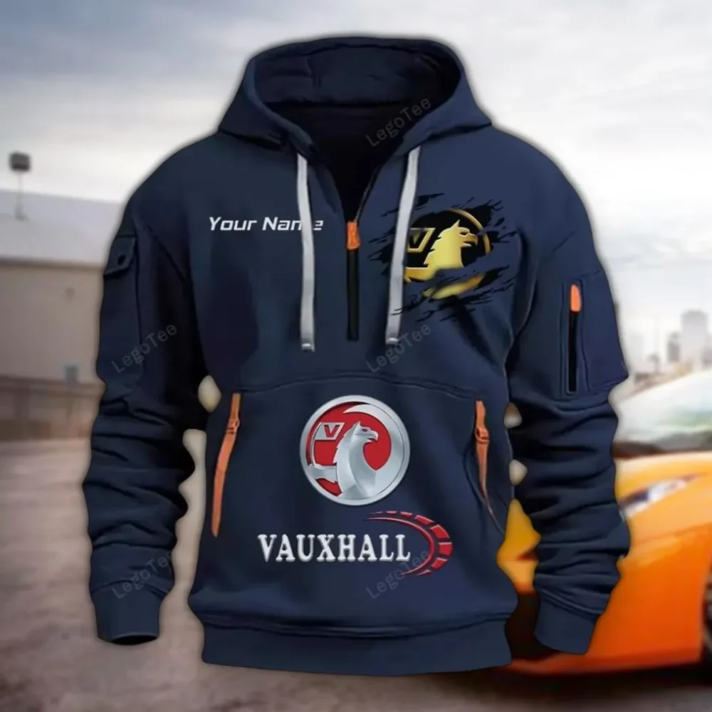 Everyday Auto Hoodie Half Zipper, All-Season Fan Half-Zip Hoodie CAR113 - Navy