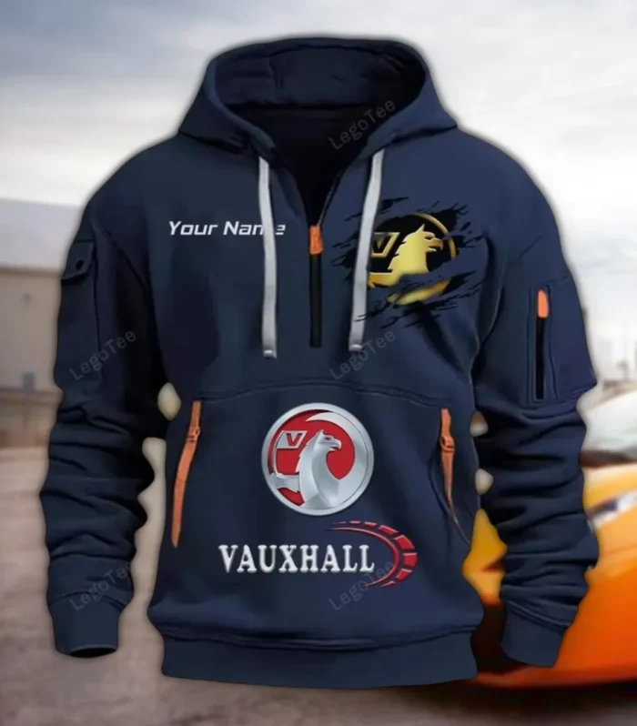 Everyday Auto Hoodie Half Zipper, All-Season Fan Half-Zip Hoodie CAR113 - Navy