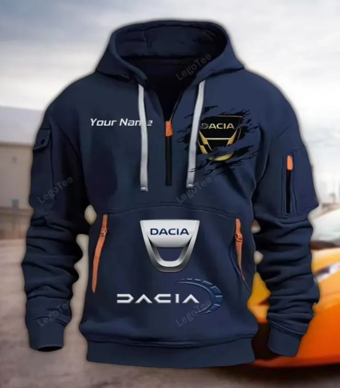 Directhaul Equipment Hoodie Half Zipper, Warm Up Hoodie CAR113 - Navy