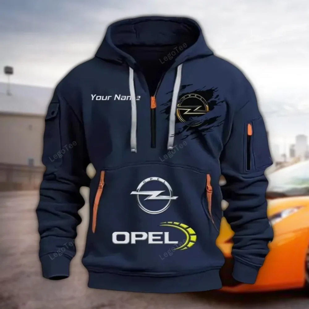 Daily Driver Hoodie Half Zipper, Classic Sport Half-Zip Hoodie CAR113 - Navy