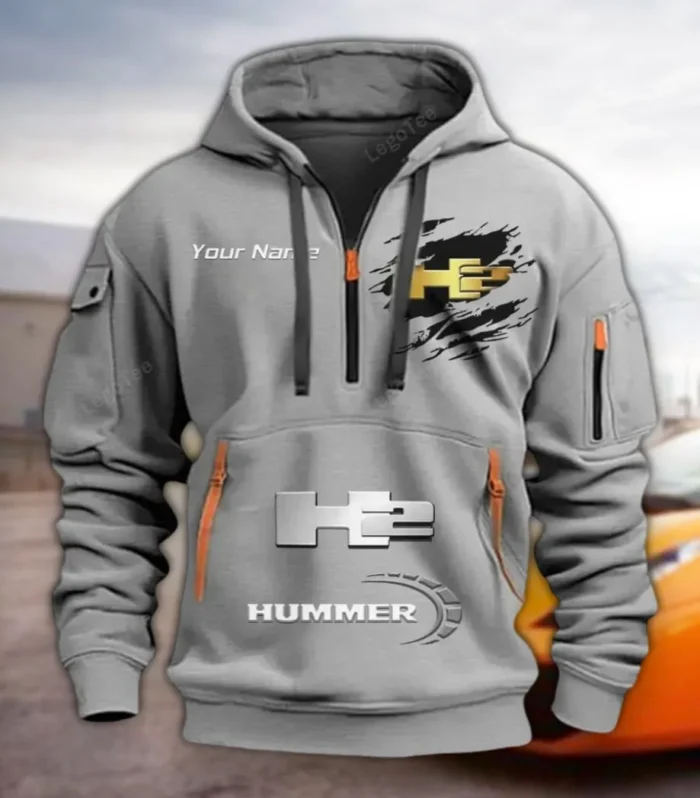 Adventure-Ready Hoodie Half Zipper, Sporty Fan Half-Zip Hoodie CAR113 - Gray