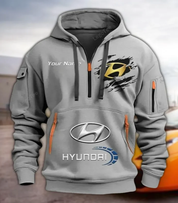 Passenger Vehicle Hoodie Half Zipper, True Supporter Half-Zip Hoodie CAR113 - Gray