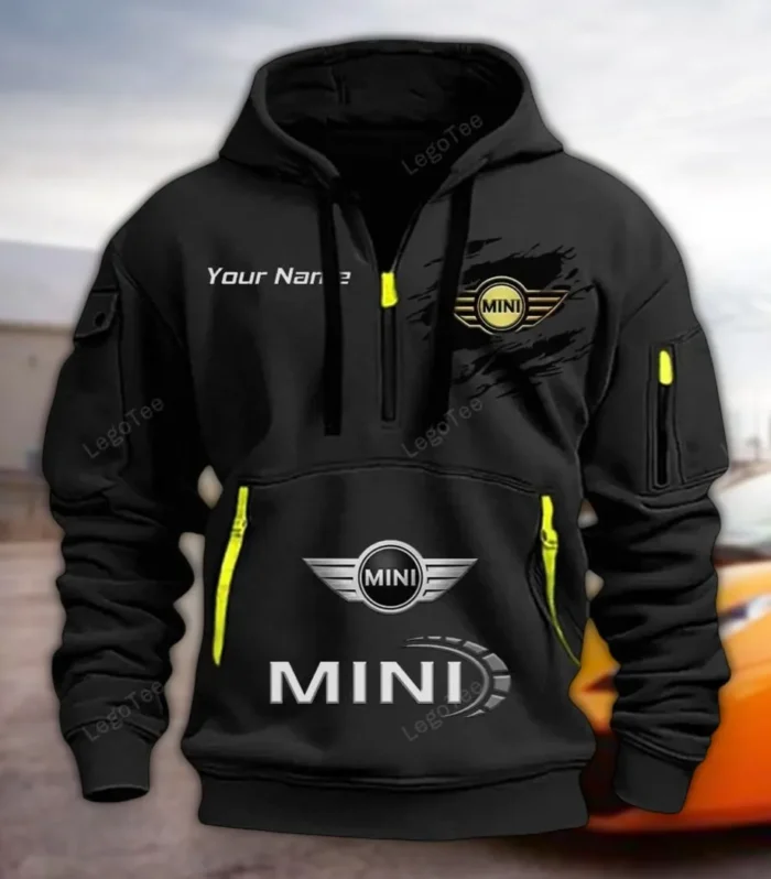 Nimble Hatch Hoodie Half Zipper, Everyday Fan Hoodie CAR113 - Black