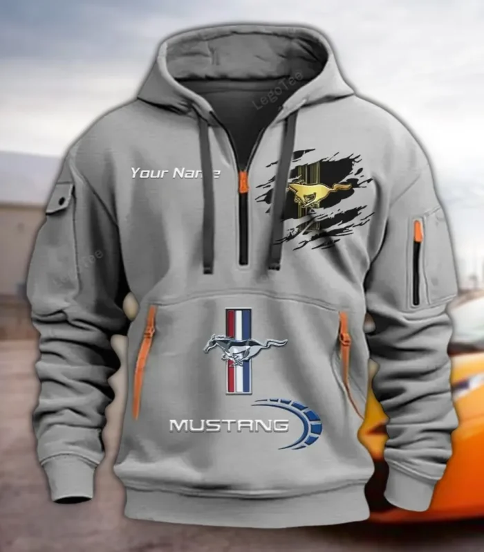 Performance Coupe Hoodie Half Zipper, Supporter Style Half-Zip Hoodie CAR113 - Gray